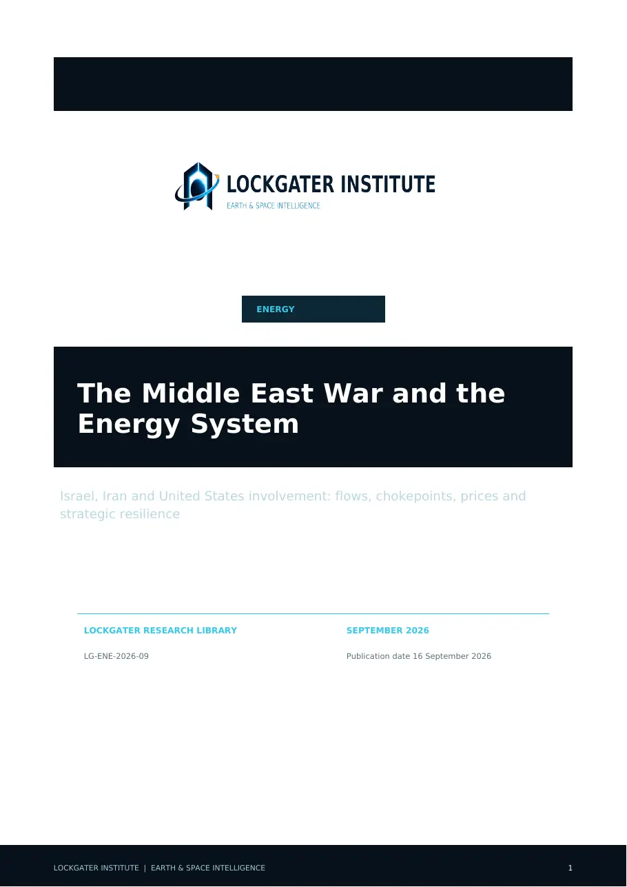 The Middle East War and the Energy System page 1