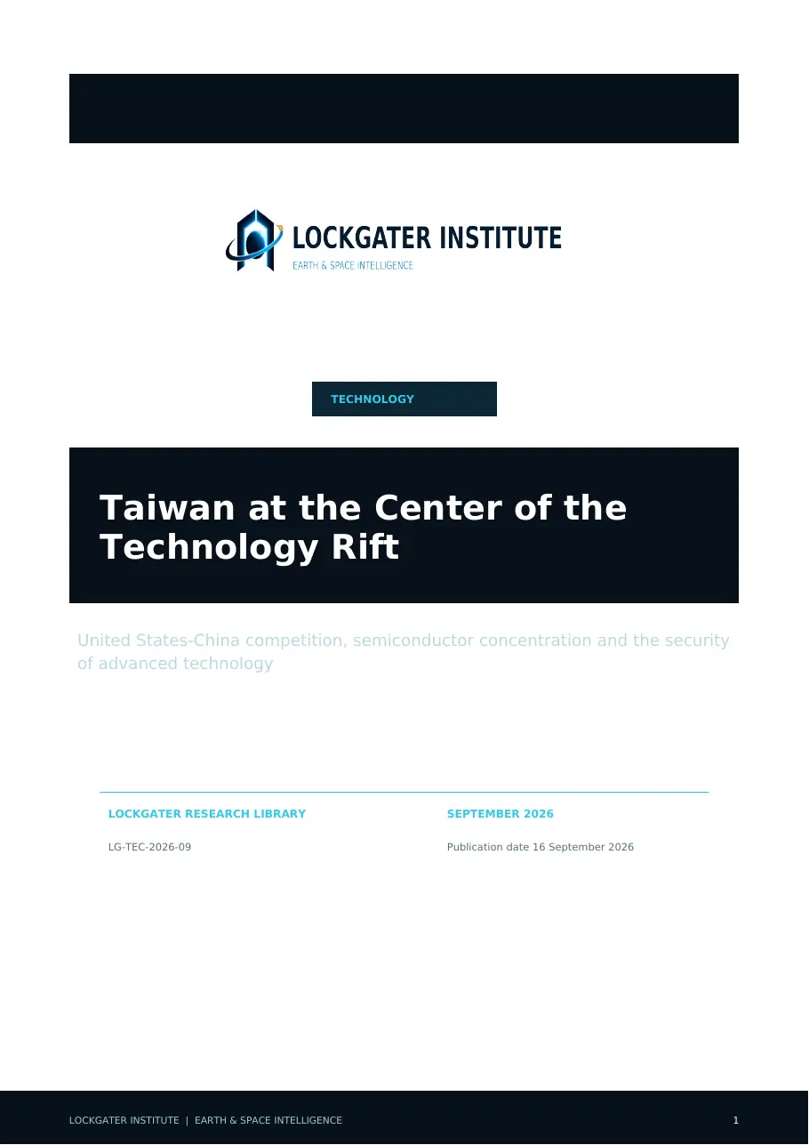 Taiwan at the Center of the Technology Rift page 1